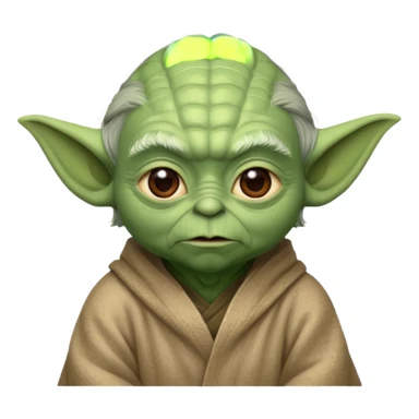 A yoda with 67 on top of it sticker