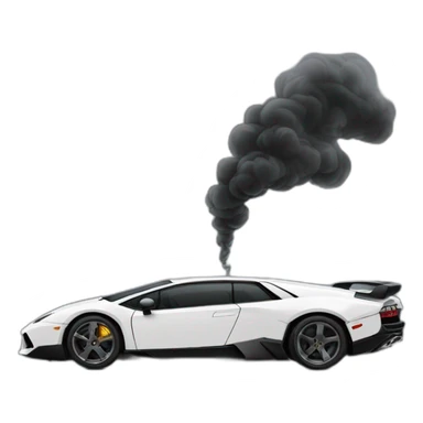 Un papi dans une lamborgini qui fume une pipe et la fumée est un fantome sticker