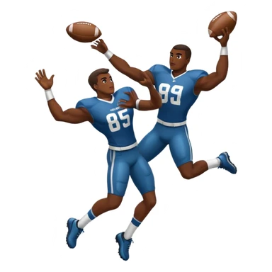 Football player throwing teammate sticker