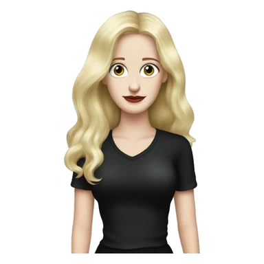 Eva Green with blonde hair in black shirt sticker