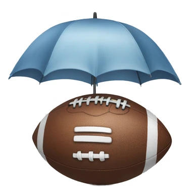 Football wearing umbrella  sticker