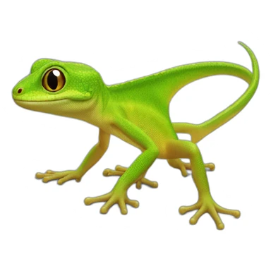 Geckoqui prend une photo sticker