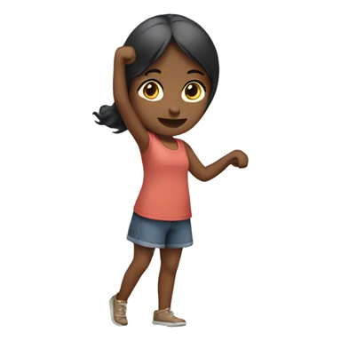 Girl bending  sticker