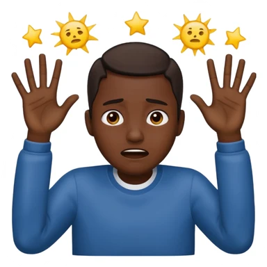 Raising hands in desperation Emoji sticker