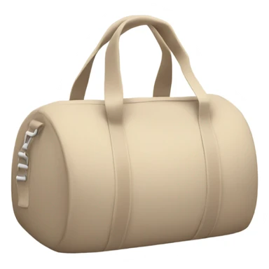 Beige cute plain gym bag sticker
