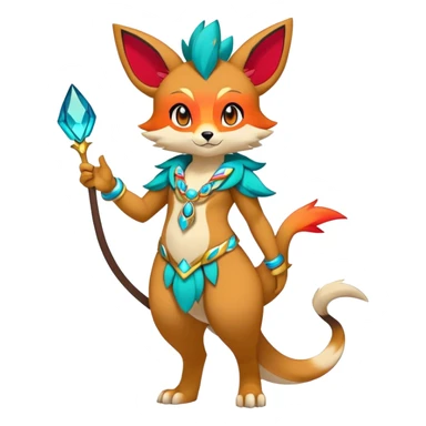Anthro Sona Fakemon Full Body sticker