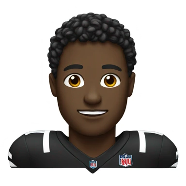A black dude with a black football jersey  sticker