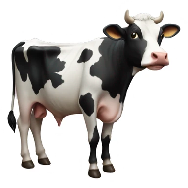 Cow on moon  sticker