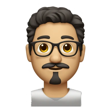 gaucho argentino with glasses and goatee and mustache sticker