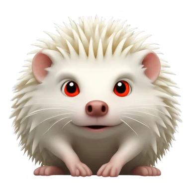 angry Tender red-eyed albino hedgehog  sticker