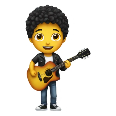 Boy a guitar  sticker