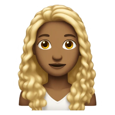 Light skin with really long hair  sticker