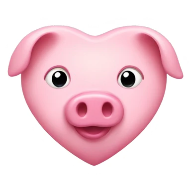 Pink heart with pig nose sticker