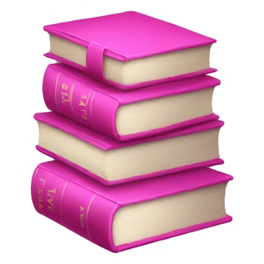 pink stack of books sticker