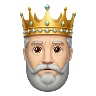 Bearded King, Old king with long gray beard and jeweled crown.
 sticker