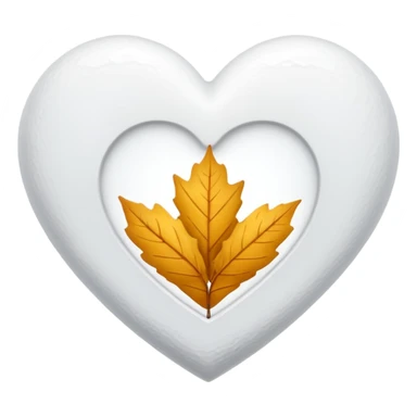 White autumn heart  sticker