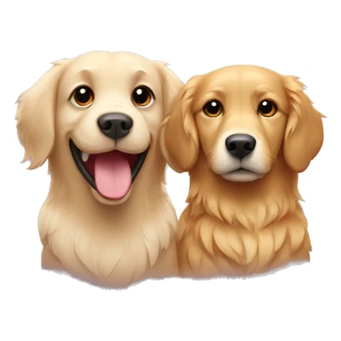 owl and golden retriever in love sticker