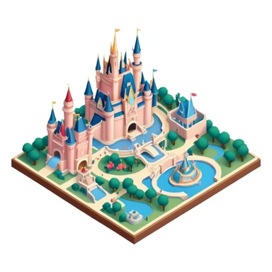 Disney World isometric sticker