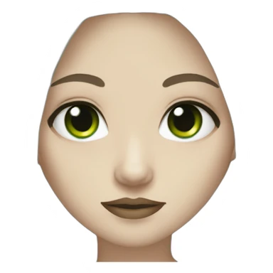 White goth girl with long light brown hair and green eyes sticker