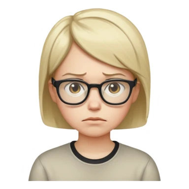 FROWN EXPRESSION WITH GLASSES GAMER sticker