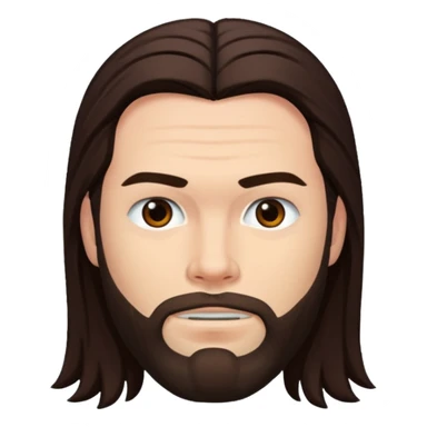 Chris Pontius with long dark brown hair sticker