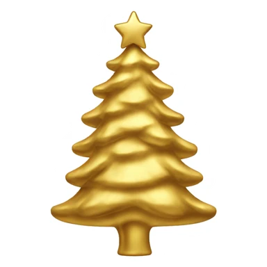 gold christmas tree sticker