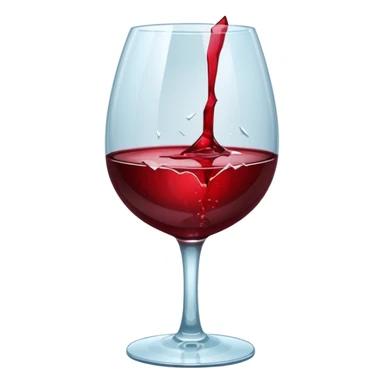 spilled wine glass sticker
