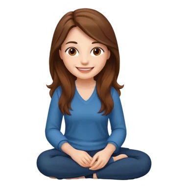 seated woman sticker