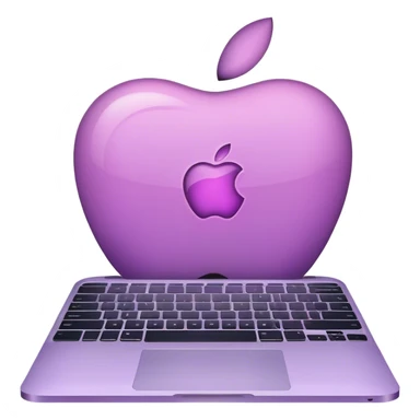 light purple laptop apple sticker