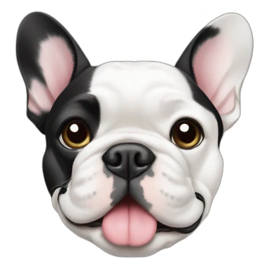black and white french bulldog sticker