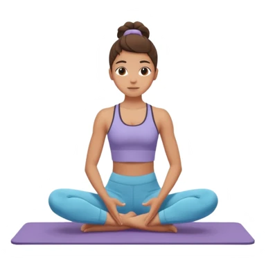 teenager doing pilates at home sticker