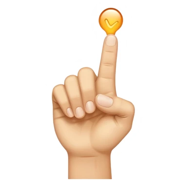 Hand which finger is points in front sticker