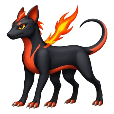 Salandit-Litten-Houndour-Fakémon-hybrid-creature (full body)  sticker