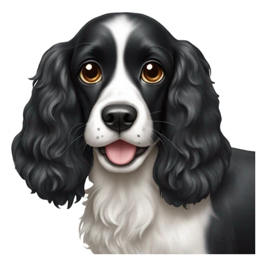 Black cocker spaniel sticker
