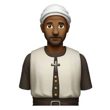 religious pilgrim photorealistic serious sticker