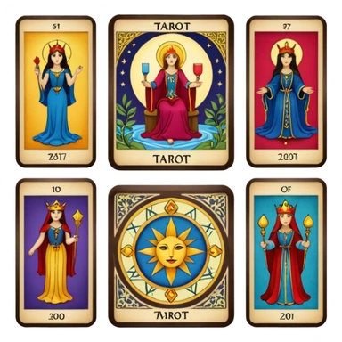 A deck of tarot cards sticker