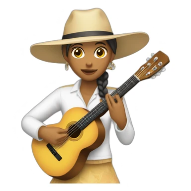Chica tocando cavaquinho sticker