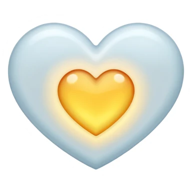 white heart with a soft glow sticker