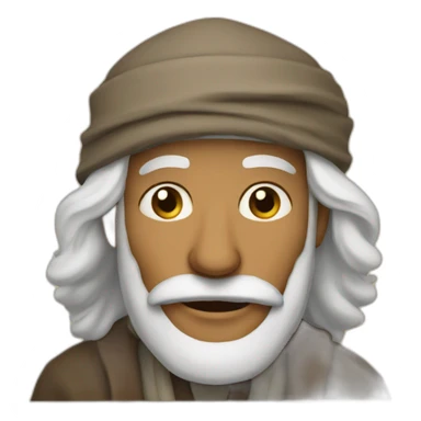 a frame with an old moroccan man sticker