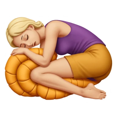 Curled up in pain sticker