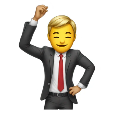 finance bro dabbing sticker