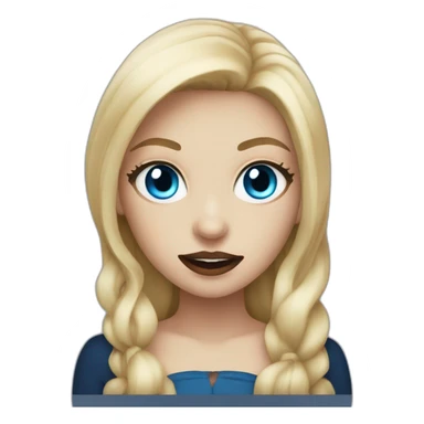 Vampire Blonde girl with blue eyes sticker