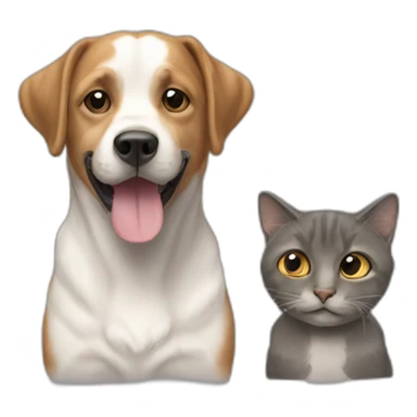 chien et chat sticker