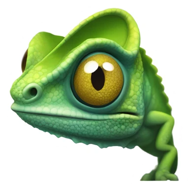 chameleon face sticker