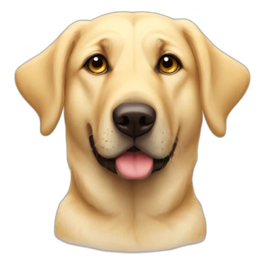 Light yellow lab floppy ears German shepherd face mutt chubby face sticker