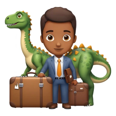 office Dinosaurs, a huge luggage full of papers sticker