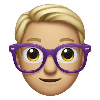 eyes only wth purpule thin glasses sticker