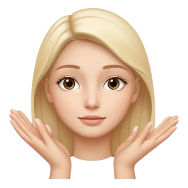 Minimal wellness-style emoji showing skin tightening,
a hand gently lifting and supporting facial skin upward,
subtle lifting gesture, smooth contours,
natural and calm look, non-medical, non-cosmetic,
no makeup, no injections, no surgery,
clean, modern, trustworthy wellness aesthetic sticker