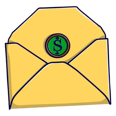 sealed letter with wax seal sticker