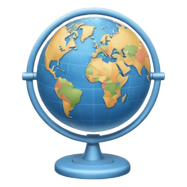 globe on an empty chalkboard sticker